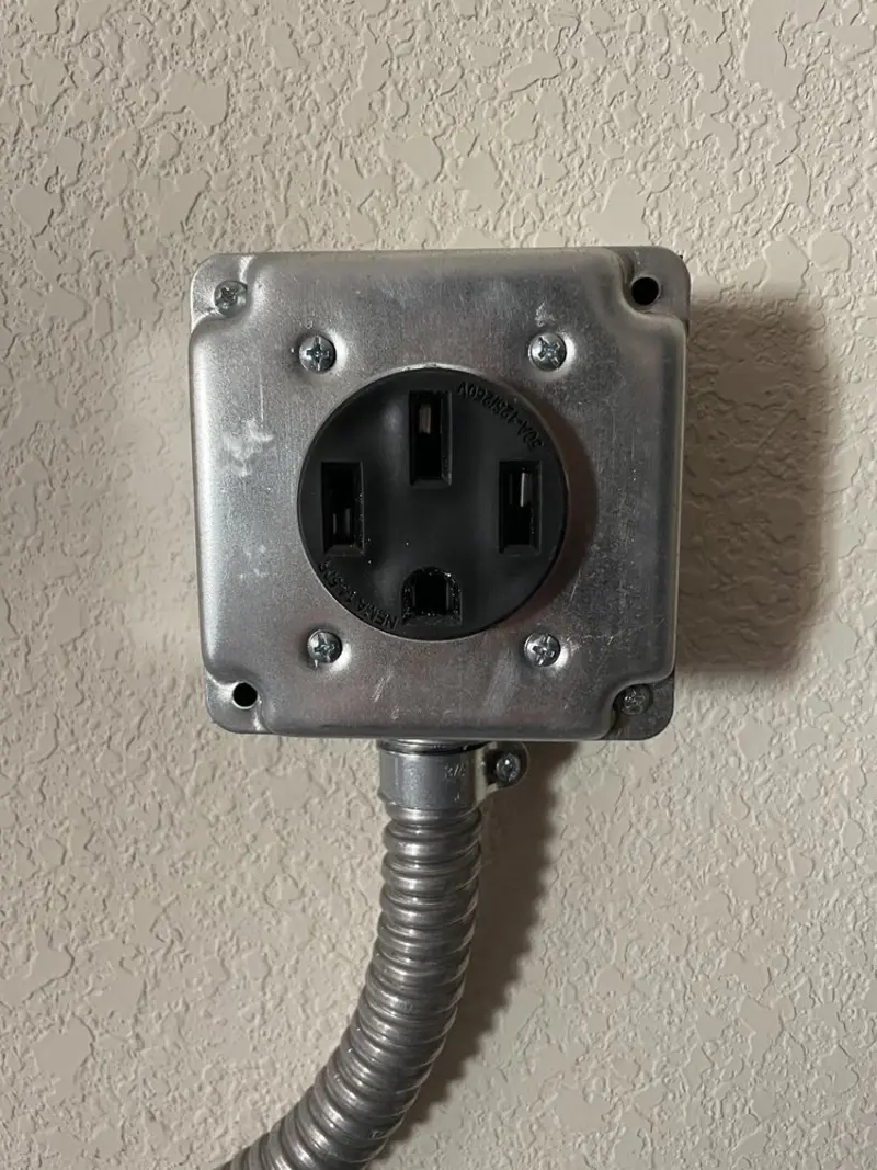 NEMA 14-50 outlet installed for Smart Home Electrical in Laplace
